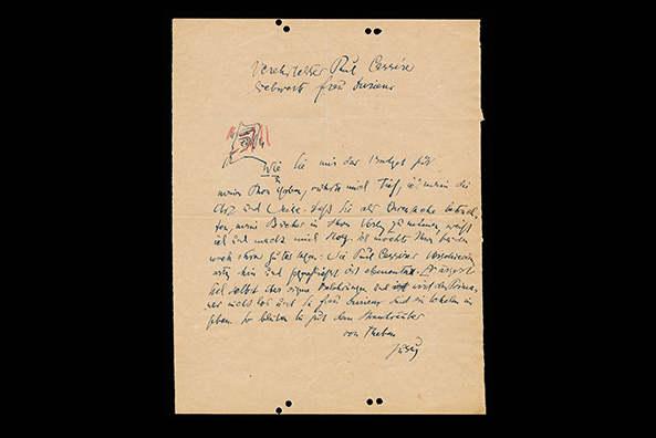 Brief von Else Lasker-Schüler an Paul Cassirer und Tilla Durieux, o.J., Akademie der Künste, Berlin, Tilla-Durieux-Archiv, Nr. 682
